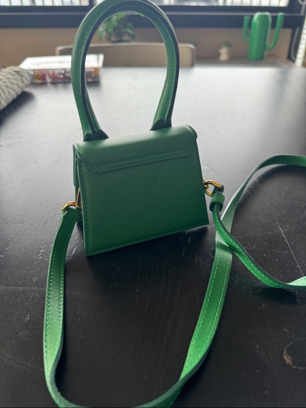 Jacquemus Emerald Green Mini Leather Top-Handle Bag ✨ - Picture 3 of 10